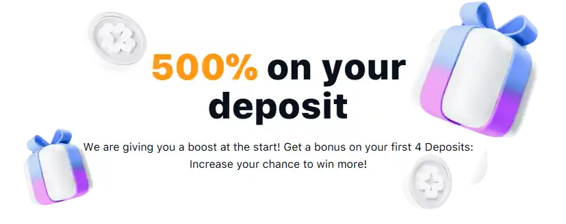 Welcome +500% bonus from Lucky Star
